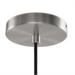 Hampton Hill Auburn 1-Light Transitional Metal and Glass Pendant in Silver