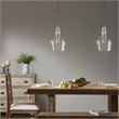 Hampton Hill Auburn 1-Light Transitional Metal and Glass Pendant in Silver