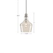 Hampton Hill Auburn 1-Light Transitional Metal and Glass Pendant in Silver