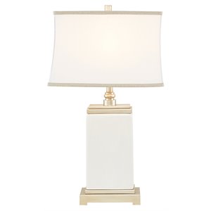 hampton hill colette ceramic and metal table lamp in off white/ivory
