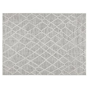 Madison Park Ashley 60x84&quot Polyester Terni Pebble Indoor Area Rug in Gray/Cream