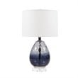Urban Habitat Borel Transitional Glass and Cotton Table Lamp in Blue/White