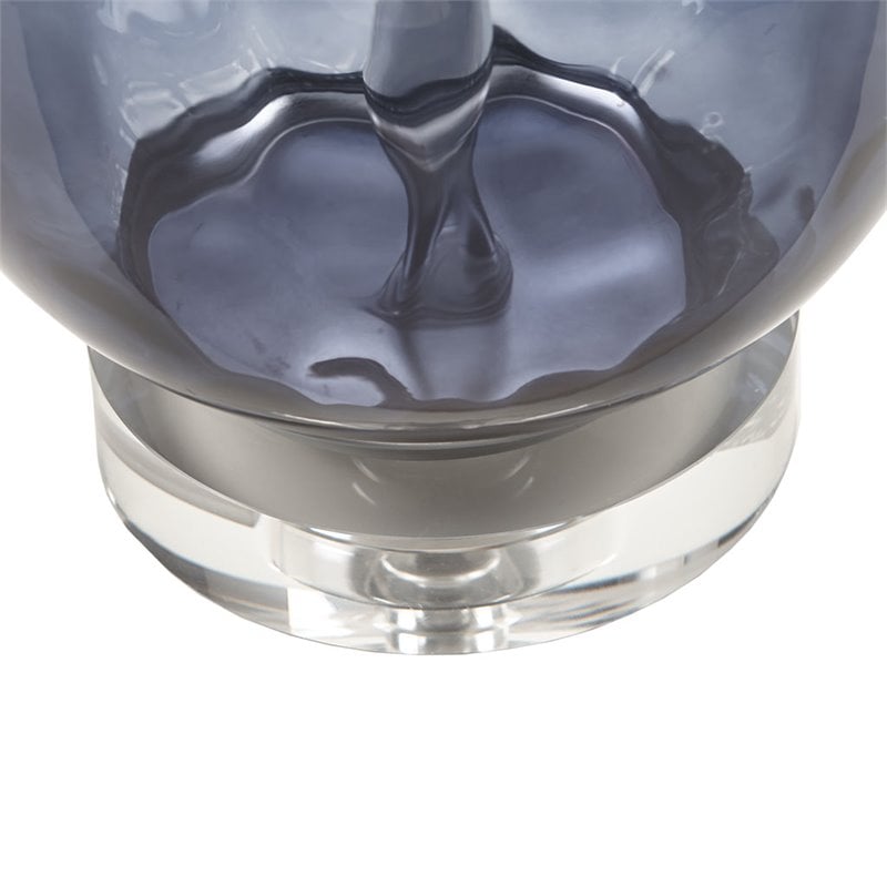 Urban Habitat Borel Transitional Glass and Cotton Table Lamp in Blue/White
