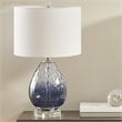 Urban Habitat Borel Transitional Glass and Cotton Table Lamp in Blue/White