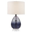 Urban Habitat Borel Transitional Glass and Cotton Table Lamp in Blue/White