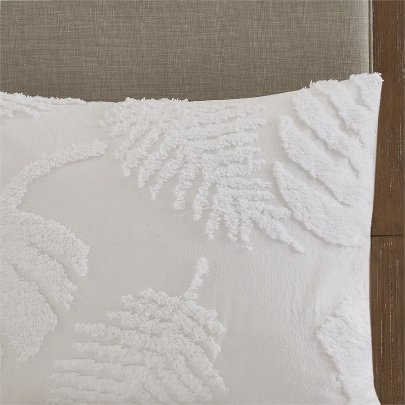 Madison Park Bahari Cotton Chenille Palm Comforter Set in Off White
