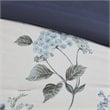 Madison Park Zennia 7-Piece Polyester Comforter Set with Throw Blanket in Blue