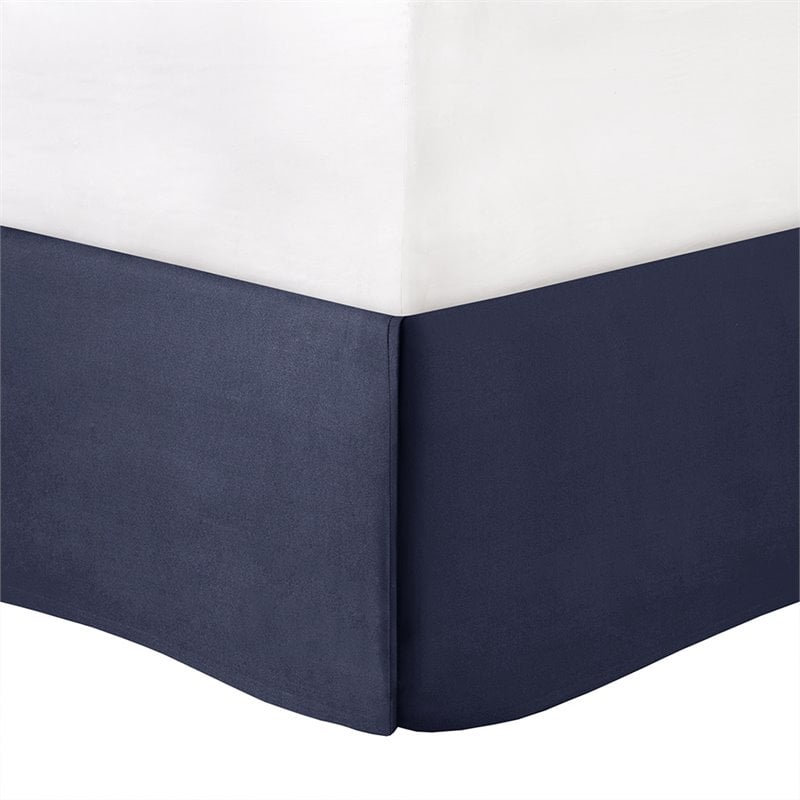 Madison Park Laurel 7-Piece 100 Percent Polyester Polyoni Comforter Set in Navy