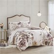Madison Park Cassandra Cotton Percale Printed Full/Queen Duvet Cover Set - Pink