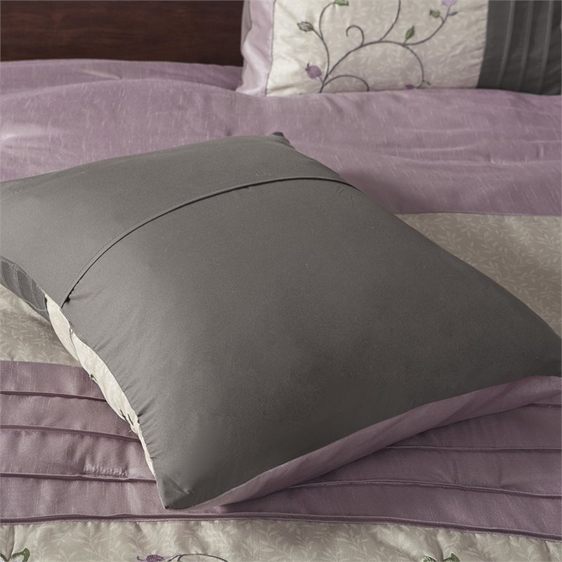 Madison Park Serene 7-Piece 100 Percent Polyester Polyoni Comforter Set - Purple