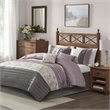 Madison Park Serene 7-Piece 100 Percent Polyester Polyoni Comforter Set - Purple