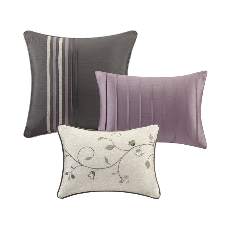 Madison Park Serene 7-Piece 100 Percent Polyester Polyoni Comforter Set - Purple