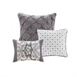 Madison Park Vienna 7-Piece 100 Percent Cotton Printed Comforter Set in Gray