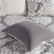 Madison Park Vienna 7-Piece 100 Percent Cotton Printed Comforter Set in Gray