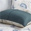 Madison Park Bayside 7-Piece 100 Percent Cotton Printed Comforter Set in Blue