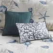 Madison Park Bayside 7-Piece 100 Percent Cotton Printed Comforter Set in Blue