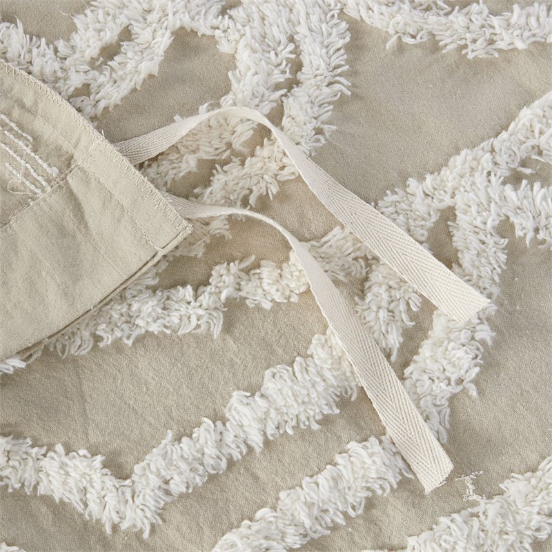 Madison Park Laetitia Cotton Tufted King/Cal King Duvet Cover Set in Brown