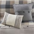 Madison Park Ridge 6-Piece Polyester Full/Queen Duvet Cover Set - Brown