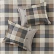 Madison Park Ridge 6-Piece Polyester Full/Queen Duvet Cover Set - Brown
