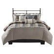 Madison Park Ridge 6-Piece Polyester Full/Queen Duvet Cover Set - Brown
