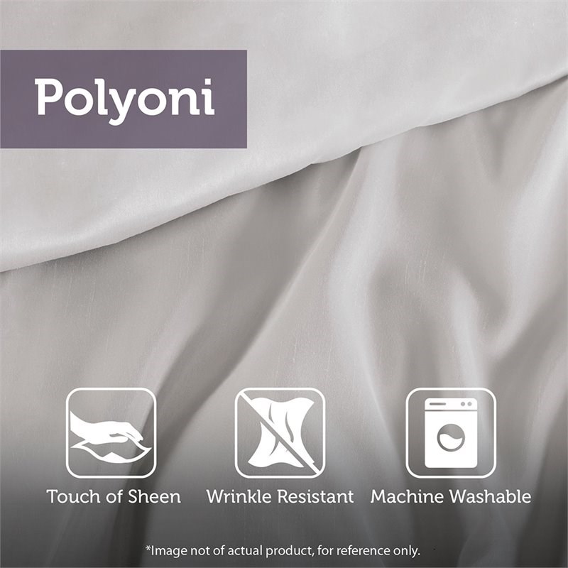 madison park laurel 7-piece polyester polyoni comforter set w/ pleats in green