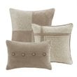 Madison Park Boone 7-Piece Polyester Microsuede Printed Comforter Set in Tan