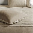Madison Park Boone 7-Piece Polyester Microsuede Printed Comforter Set in Tan