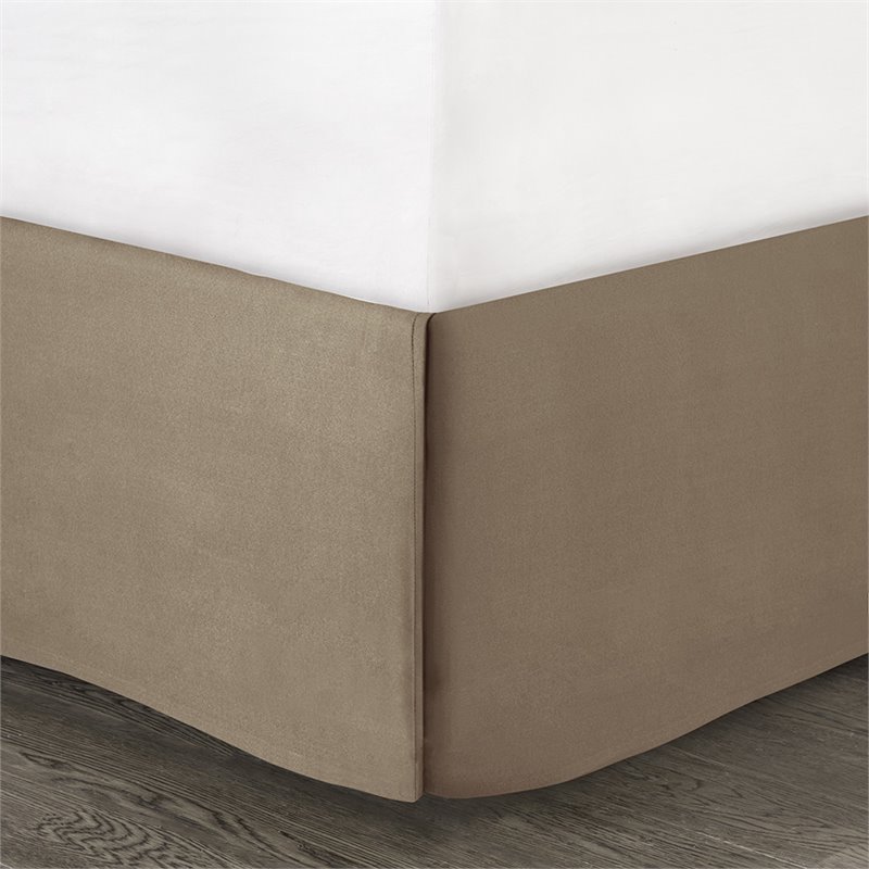 Madison Park Boone 7-Piece Polyester Microsuede Printed Comforter Set in Tan