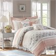 Madison Park Dawn 9-Piece Cotton T180 Printing Pieced Comforter Set in Pink