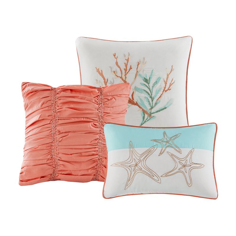 Madison Park 6-Piece 100 Percent Cotton Sateen Printed Coverlet Set in Pink