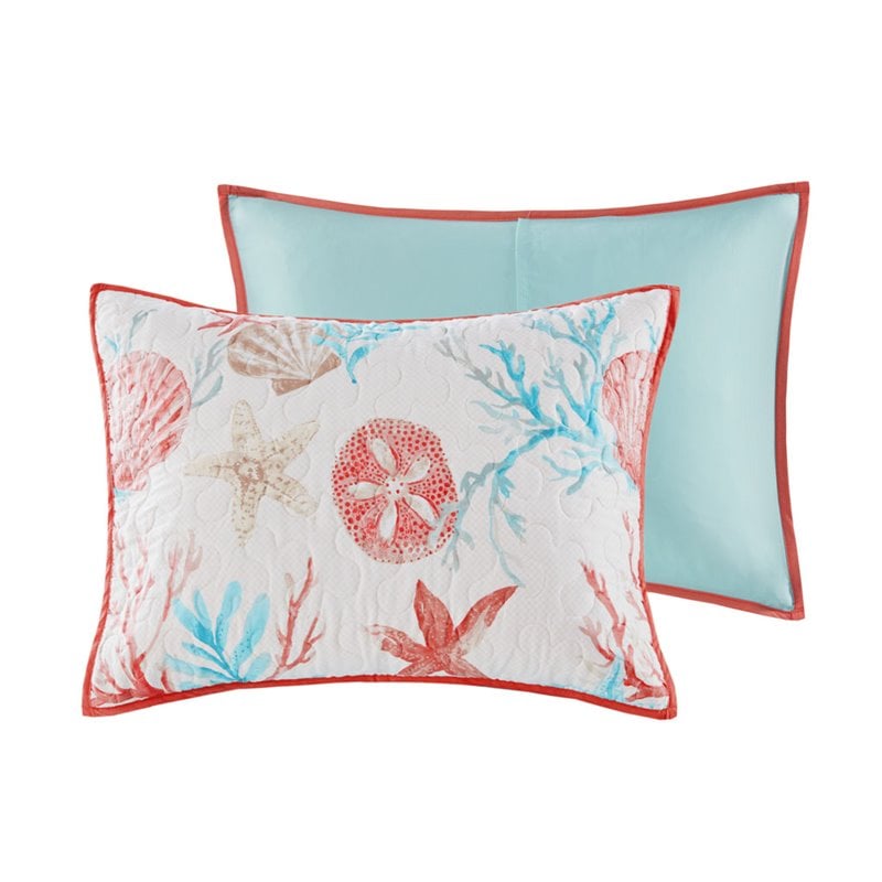 Madison Park 6-Piece 100 Percent Cotton Sateen Printed Coverlet Set in Pink