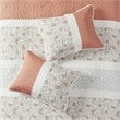 Madison Park 6-Piece 100 Percent Cotton Percale Printed Coverlet Set in Pink