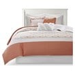 Madison Park 6-Piece 100 Percent Cotton Percale Printed Coverlet Set in Pink