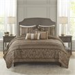 Madison Park Bellagio 6-Piece Polyester Jacquard Coverlet Set in Brown