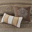Madison Park Bellagio 6-Piece Polyester Jacquard Coverlet Set in Brown