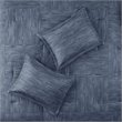 Madison Park Walter 7-Piece Polyester Printed Seersucker Comforter Set in Navy