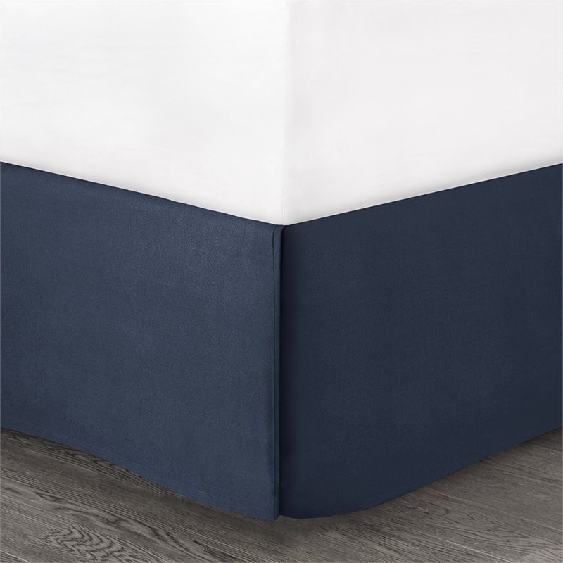 Madison Park Walter 7-Piece Polyester Printed Seersucker Comforter Set in Navy
