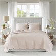 Madison Park Tuscany Polyester Microfiber Solid Brushed Coverlet Set in Pink