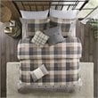 Madison Park Ridge 7-Piece Polyester Herringbone Printed Comforter Set in Brown