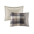 Madison Park Ridge 7-Piece Polyester Herringbone Printed Comforter Set in Brown