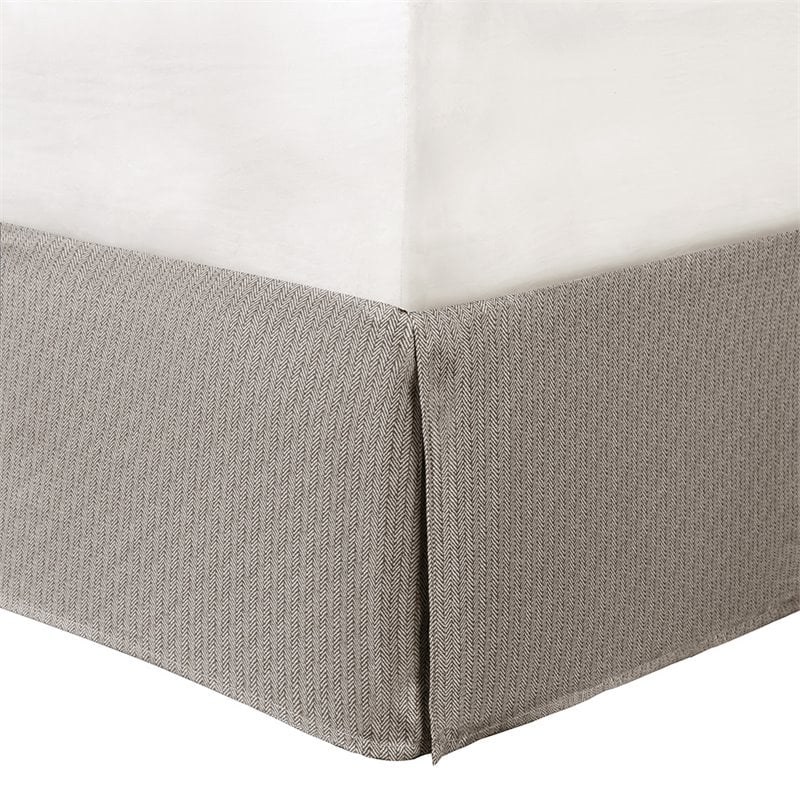 Madison Park Ridge 7-Piece Polyester Herringbone Printed Comforter Set in Brown