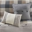Madison Park Ridge 7-Piece Polyester Herringbone Printed Comforter Set in Brown