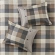 Madison Park Ridge 7-Piece Polyester Herringbone Printed Comforter Set in Brown