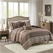 Madison Park Princeton 5-Piece 100 Percent Polyester Jacquard Coverlet Set - Red