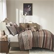 Madison Park Princeton 5-Piece 100 Percent Polyester Jacquard Coverlet Set - Red