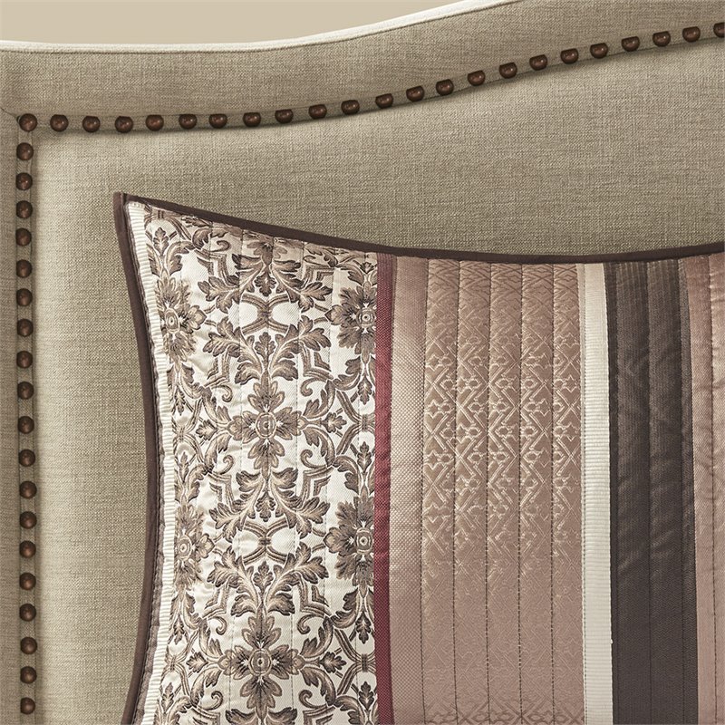 Madison Park Princeton 5-Piece 100 Percent Polyester Jacquard Coverlet Set - Red
