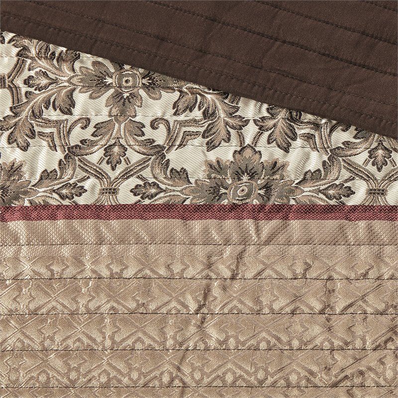 Madison Park Princeton 5-Piece 100 Percent Polyester Jacquard Coverlet Set - Red
