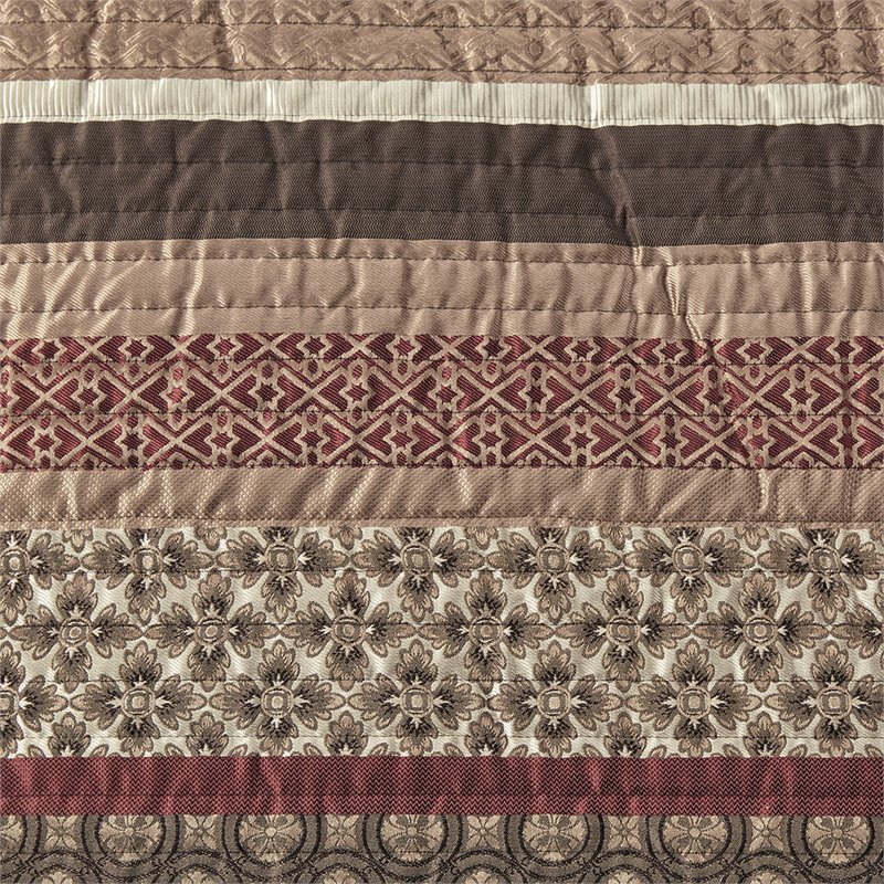 Madison Park Princeton 5-Piece 100 Percent Polyester Jacquard Coverlet Set - Red