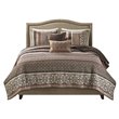 Madison Park Princeton 5-Piece 100 Percent Polyester Jacquard Coverlet Set - Red