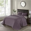 Madison Park Quebec Cotton Fibers Fill Brushed Microfiber Bedspread Set - Purple